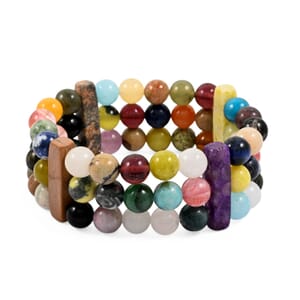 Multi-Stone 269.15 ctw Queen Stretch Bracelet (6-7In)