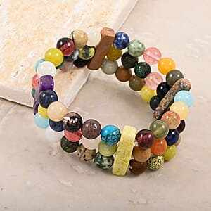 Multi-Stone 269.15 ctw Queen Stretch Bracelet (6-7In)