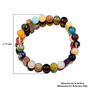 Multi-Stone 269.15 ctw Queen Stretch Bracelet (6-7In)