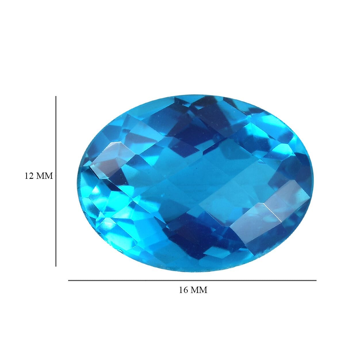 Caribbean Quartz (Ovl 16x12 mm) 9.12 ctw Loose Gemstone image number 4