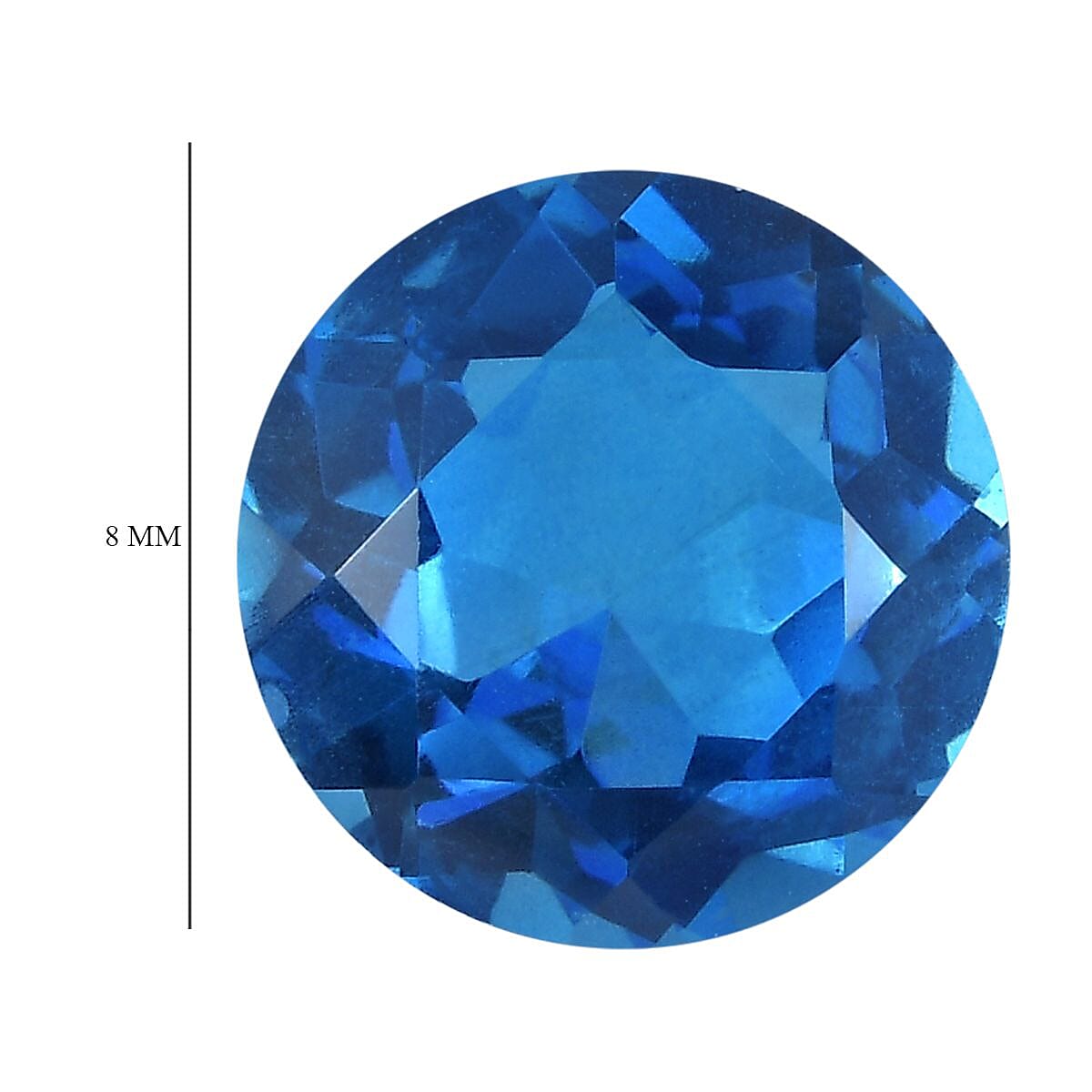 Caribbean Quartz (Rnd 8 mm) 1.65 ctw Loose Gemstone image number 4