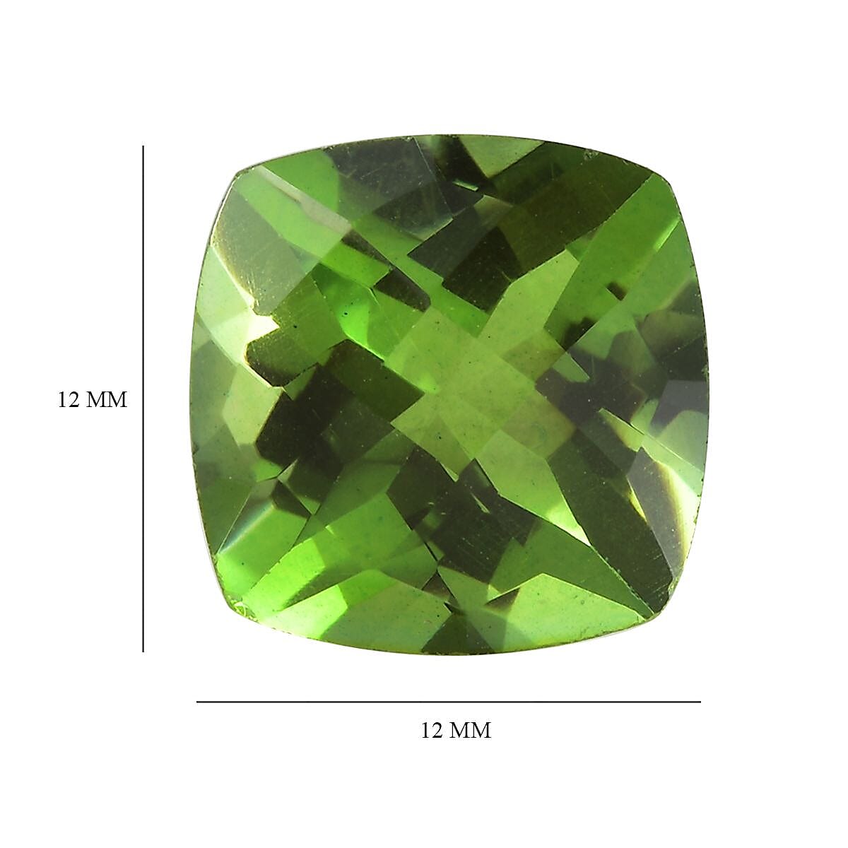 Chartreuse Quartz (Cush 12x12 mm) 6.80 ctw Loose Gemstone