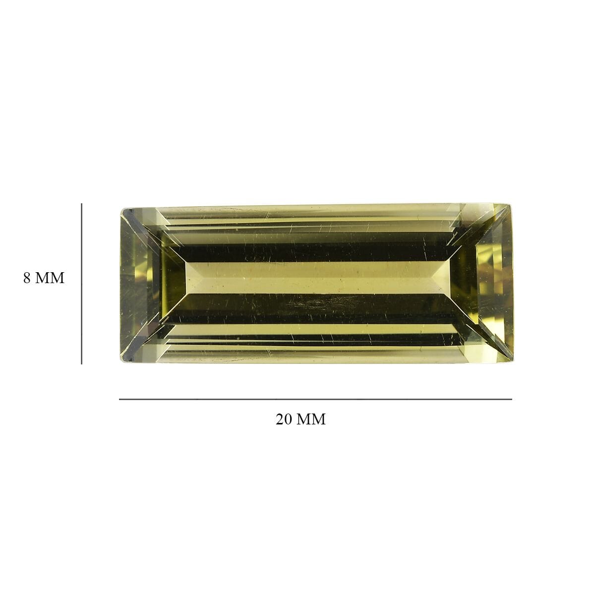 AAA Green Gold Quartz (Bgt 20x8 mm) 6.75 ctw Loose Gemstone image number 4