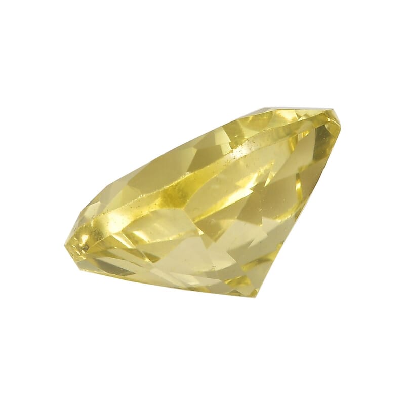 AA Green Gold Quartz (Cush 14x14 mm) 8.84 ctw Loose Gemstone