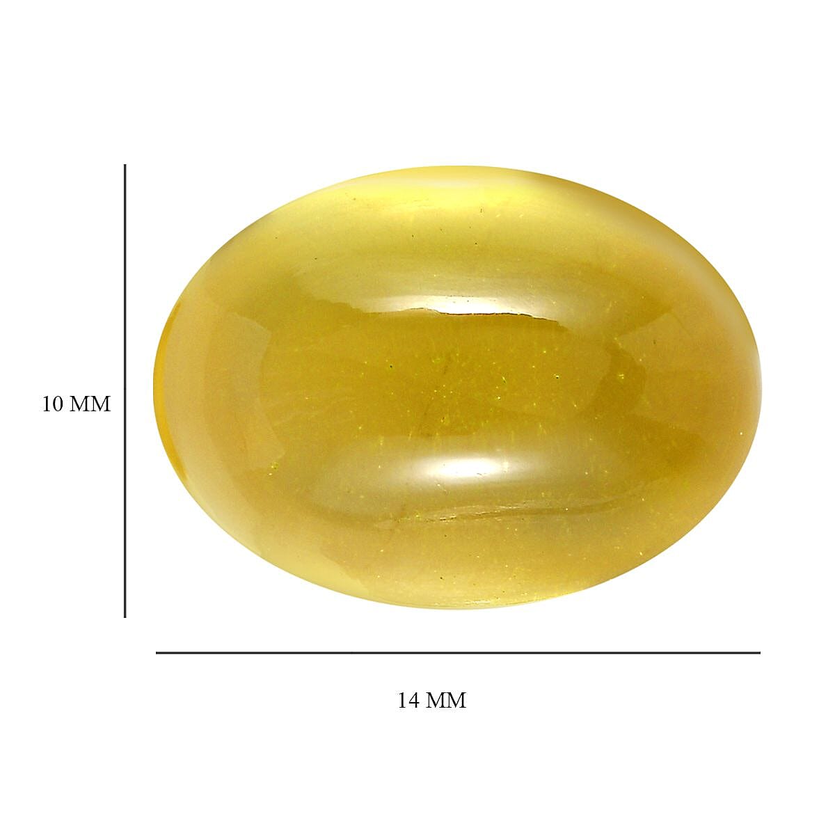 Green Gold Quartz (Ovl 14x10 mm) 5.35 ctw Loose Gemstone image number 4