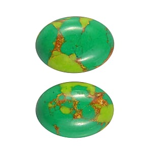 Green Turquoise Set of 3 (Ovl 7x5 mm) 1.38 ctw Loose Gemstone