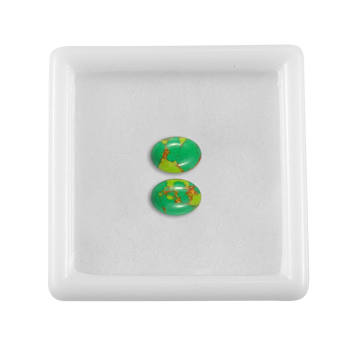 Green Turquoise Set of 3 (Ovl 7x5 mm) 1.38 ctw Loose Gemstone image number 3