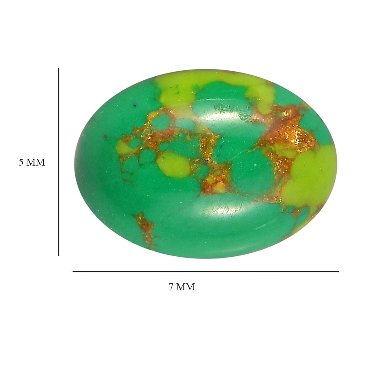 Green Turquoise Set of 3 (Ovl 7x5 mm) 1.38 ctw Loose Gemstone image number 4