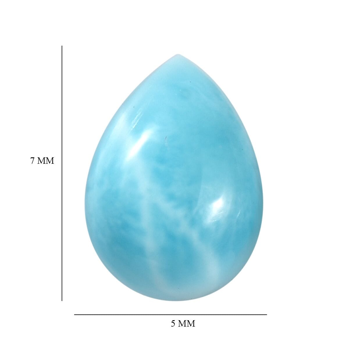 AAA Larimar Set of 2 (Pear 7x5 mm) 1.54 ctw Loose Gemstone image number 4