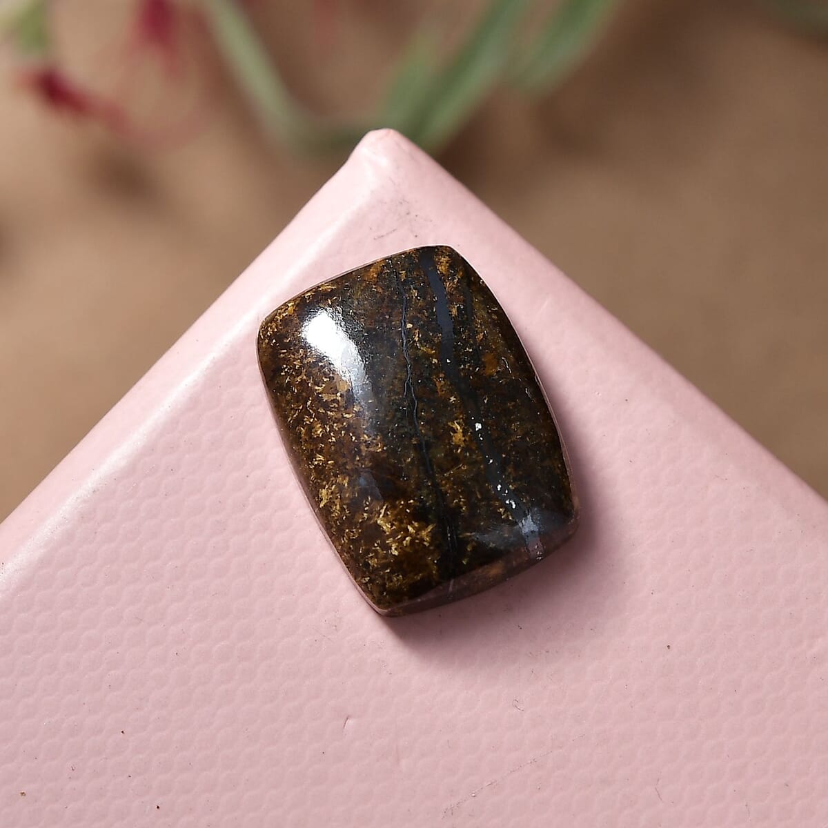 AAA Golden Amphibolite (Cush 16x12 mm) 9.25 ctw Loose Gemstone image number 1