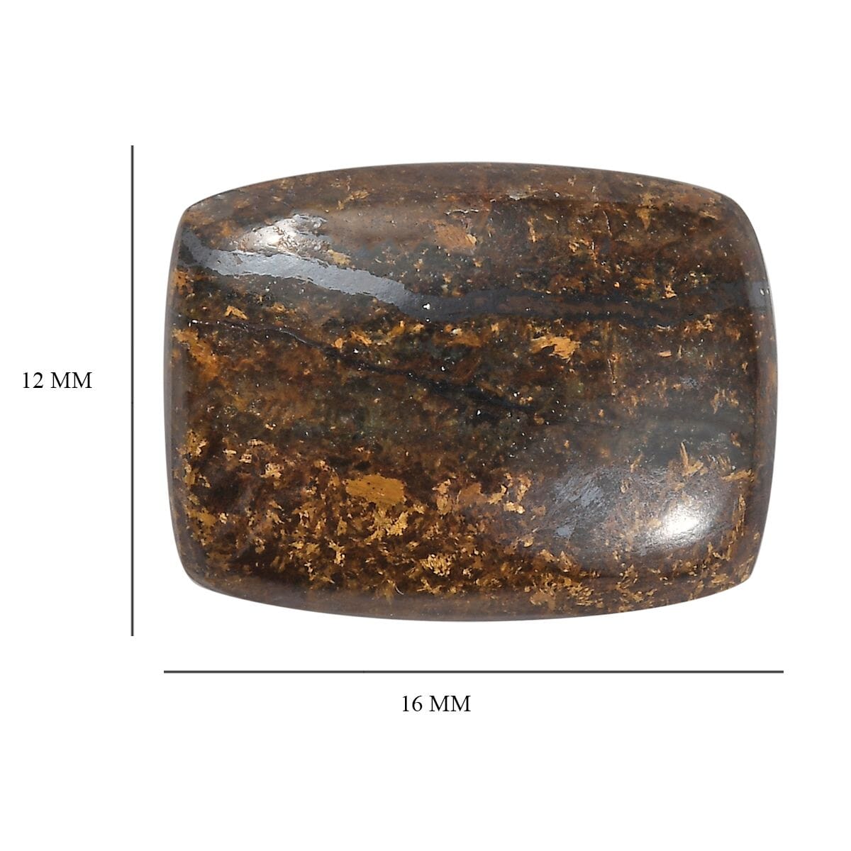 AAA Golden Amphibolite (Cush 16x12 mm) 9.25 ctw Loose Gemstone image number 4