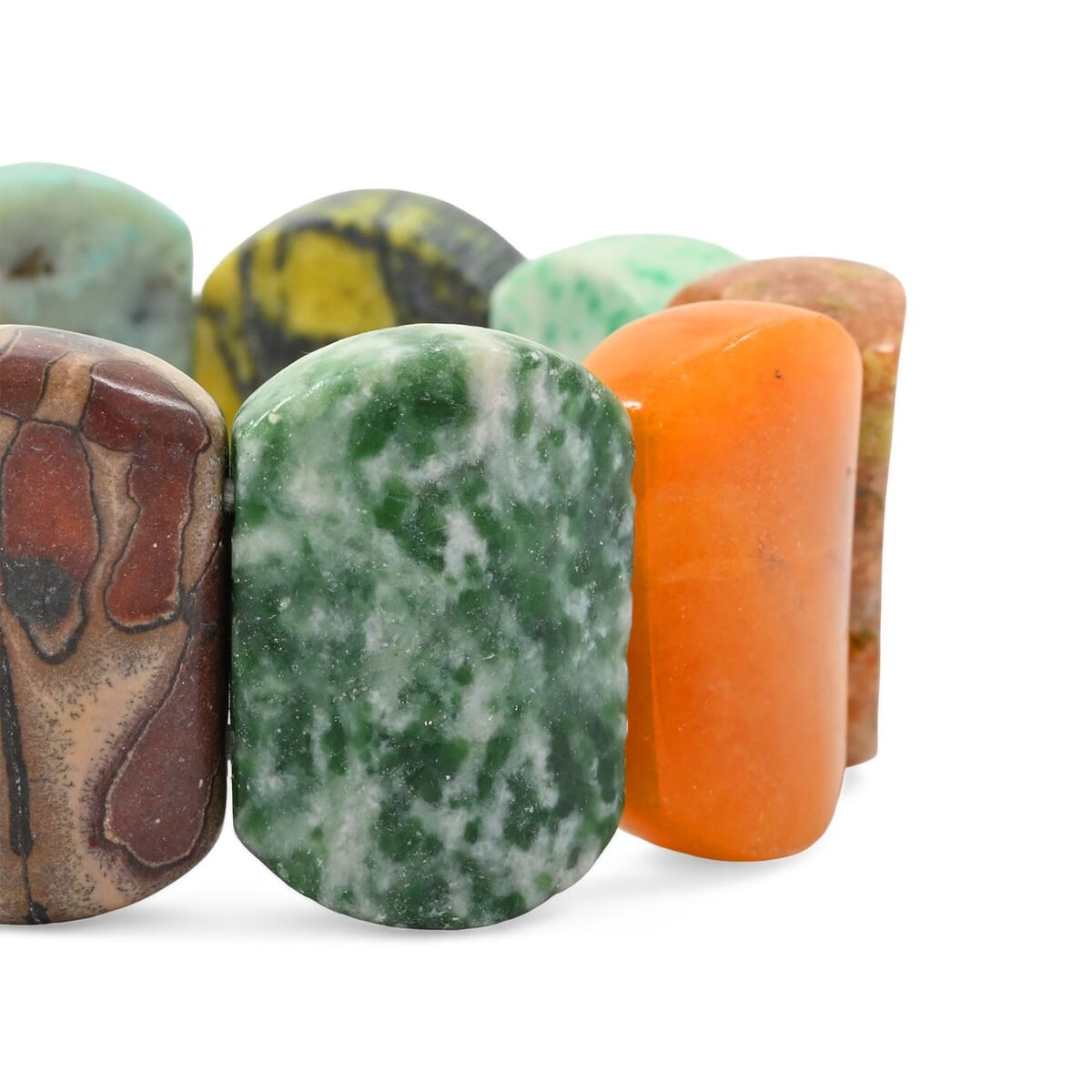 Multi Gemstone 380.55 ctw Cushion Stretch Bracelet image number 2