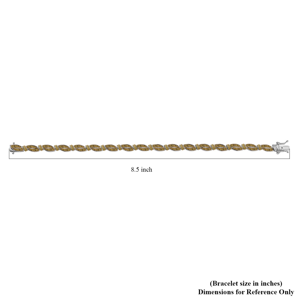 D'Joy Yellow Diamond (IR) 2.20 ctw Bracelet in Rhodium Over Sterling Silver (8.00 In) image number 4