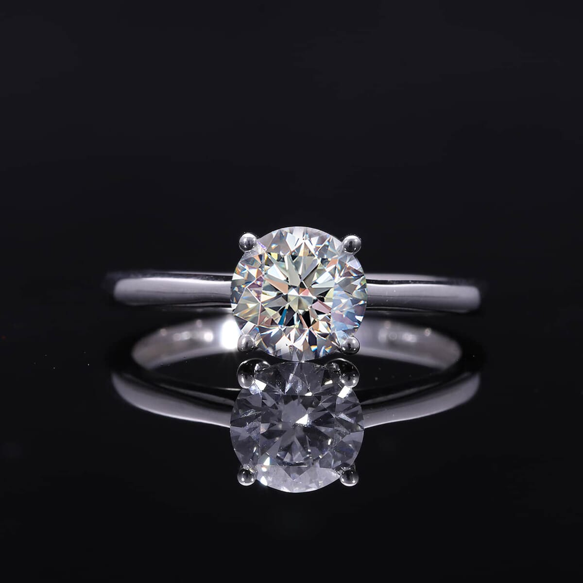IGI Certified Luxuriant Lab Grown Diamond E-F VS 4.00 ctw Solitaire Ring in 14K White Gold (Size 10.0) image number 1