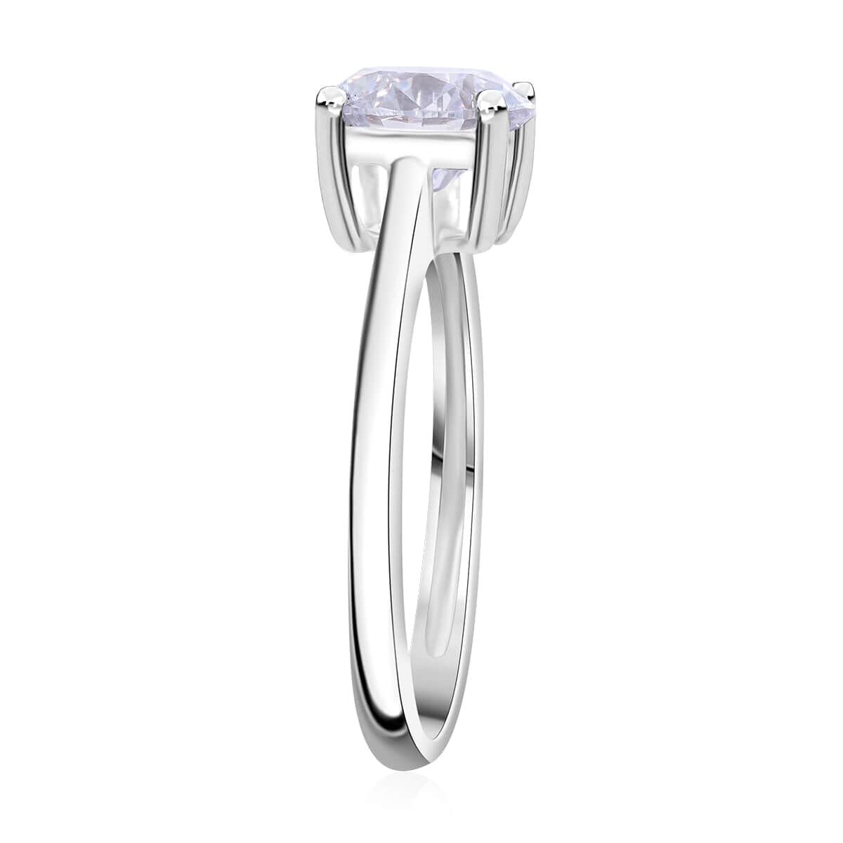 IGI Certified Luxuriant Lab Grown Diamond E-F VS 4.00 ctw Solitaire Ring in 14K White Gold (Size 10.0) image number 3