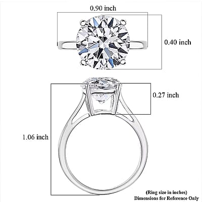 IGI Certified Luxuriant Lab Grown Diamond E-F VS 4.00 ctw Solitaire Ring in 14K White Gold (Size 10.0)