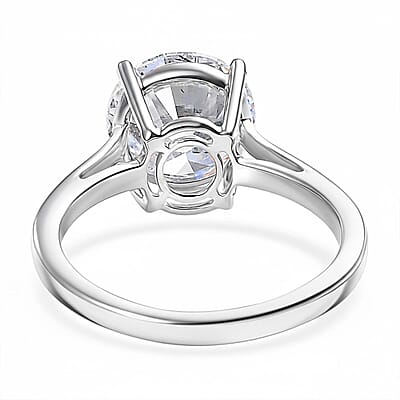 IGI Certified Luxuriant Lab Grown Diamond E-F VS 4.00 ctw Solitaire Ring in 14K White Gold (Size 10.0)