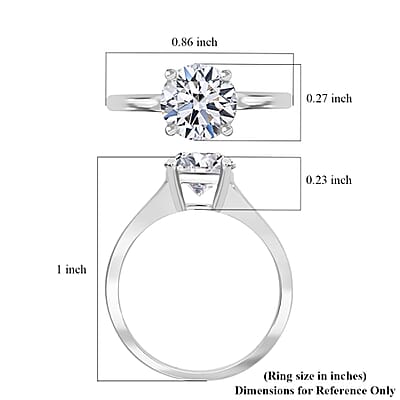 IGI Certified Luxuriant Lab Grown Diamond E-F VS 4.00 ctw Solitaire Ring in 14K White Gold (Size 5.5)