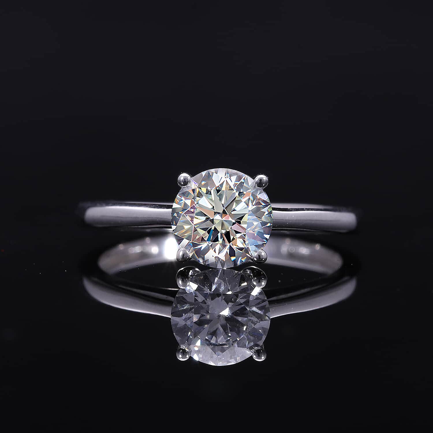 IGI Certified Luxuriant Lab Grown Diamond E-F VS 4.00 ctw Solitaire Ring in 14K White Gold (Size 8.5)