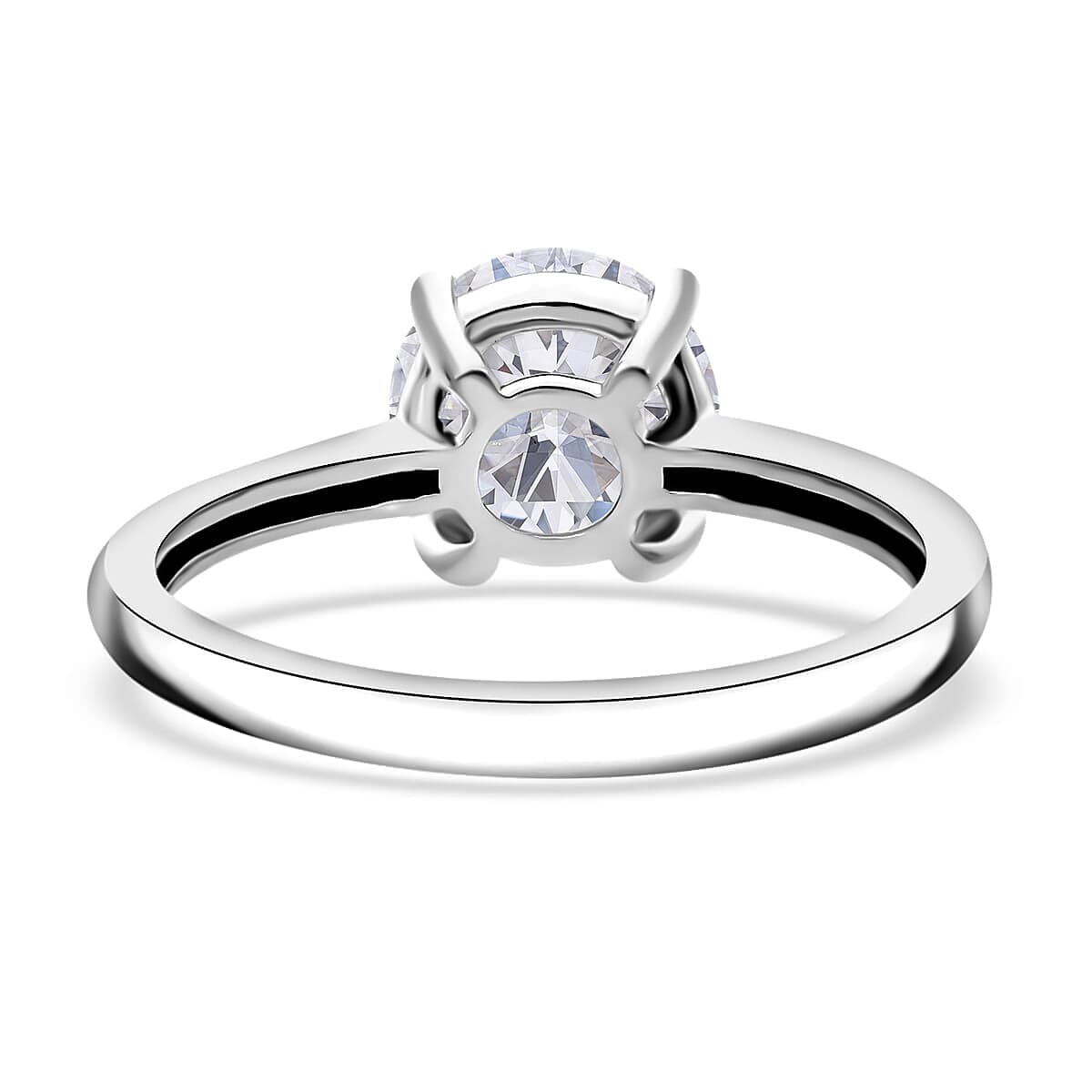 IGI Certified Luxuriant Lab Grown Diamond E-F VS 4.00 ctw Solitaire Ring in 14K White Gold (Size 9.0) image number 4