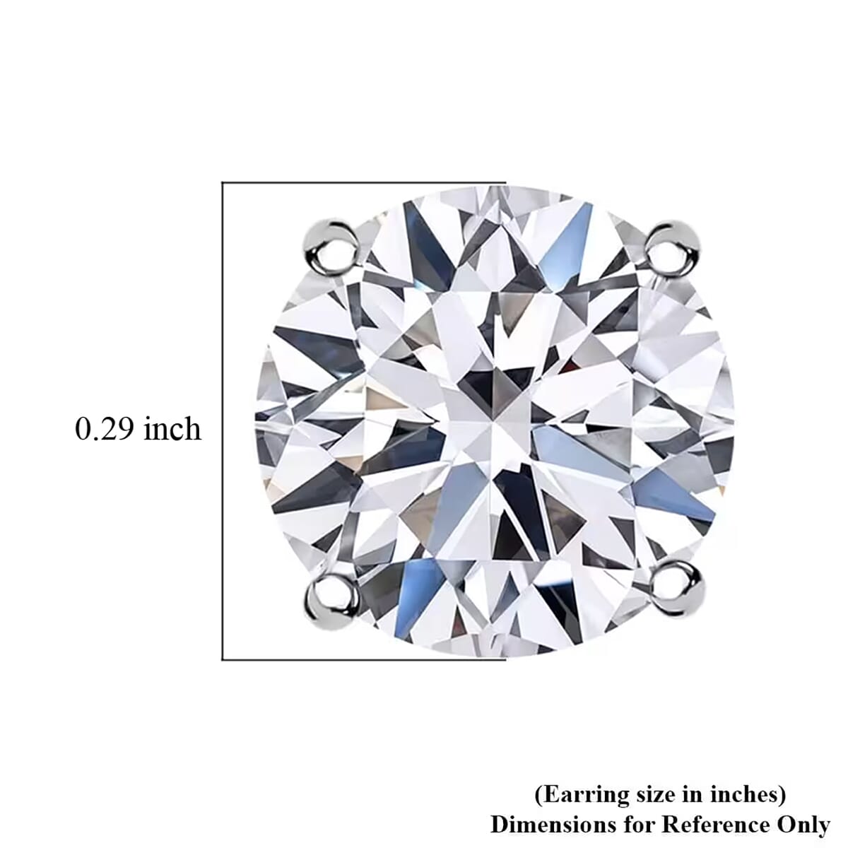IGI Certified Luxuriant Lab Grown Diamond E-F VS 4.00 ctw Solitaire Stud Earrings in 14K White Gold image number 10