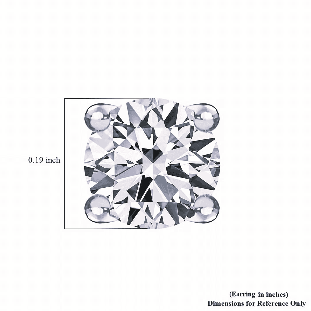 IGI Certified Luxuriant Lab Grown Diamond E-F VS 1.00 ctw Solitaire Stud Earrings in Rhodium Over Sterling Silver image number 2