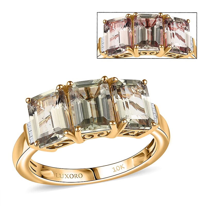 Luxoro 10K Yellow Gold AAA Turkizite, Diamond (G-H, I2) Ring (Size 12.0) 3.75 ctw