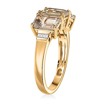 Luxoro 10K Yellow Gold AAA Turkizite, Diamond (G-H, I2) Ring (Size 5.0) 3.75 ctw