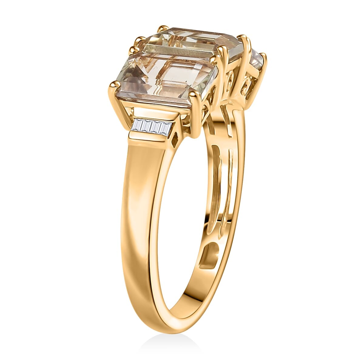 Luxoro 10K Yellow Gold AAA Turkizite, Diamond (G-H, I2) Ring (Size 10.0) 3.75 ctw image number 3
