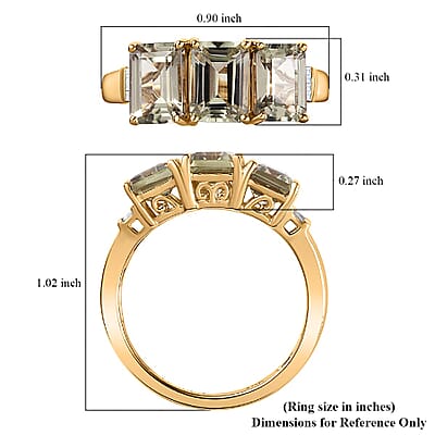 Luxoro AAA Turkizite and G-H I2 Diamond 3.75 ctw Ring in 10K Yellow Gold (Size 7.0)