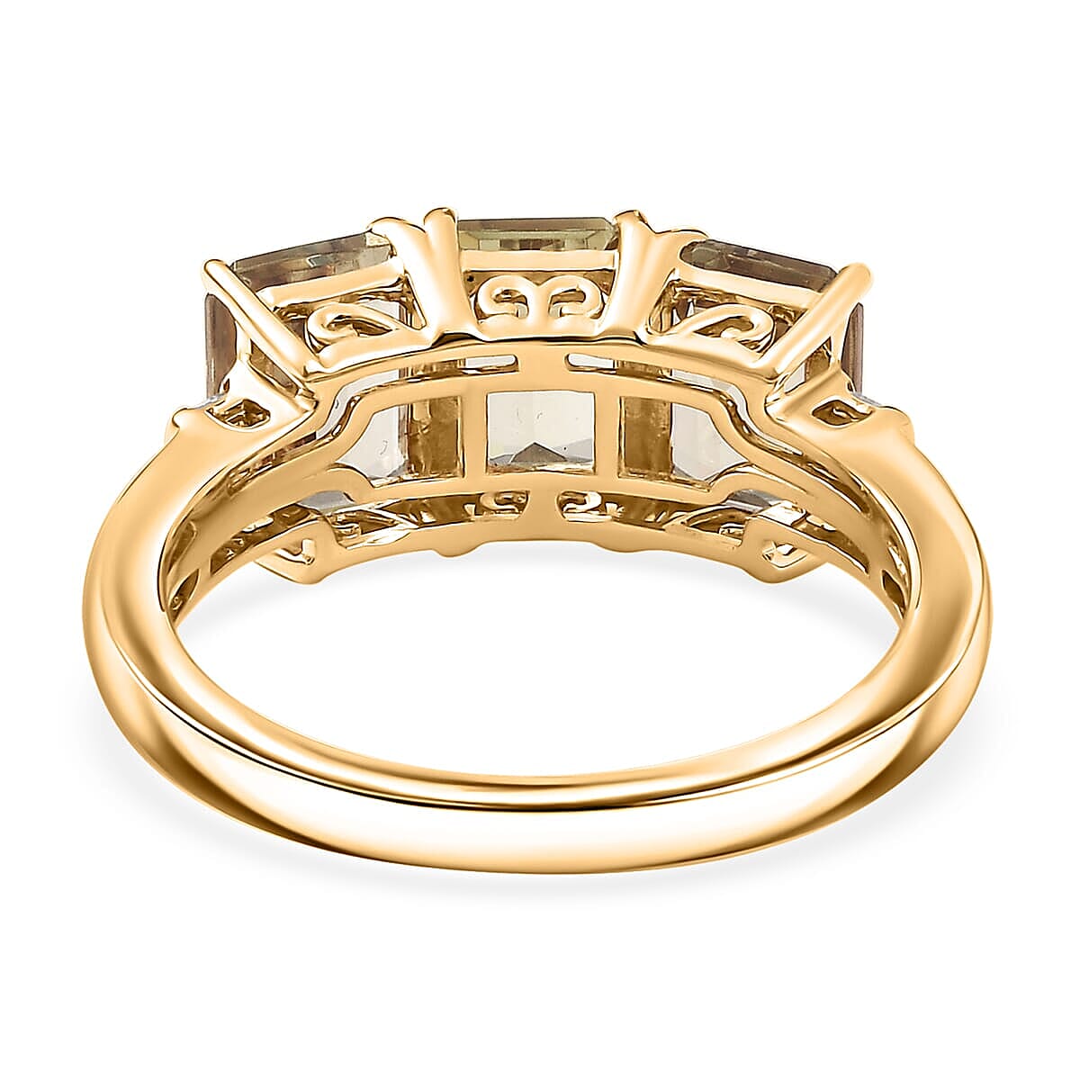 Luxoro 10K Yellow Gold AAA Turkizite, Diamond (G-H, I2) Ring (Size 8.0) 3.75 ctw image number 4