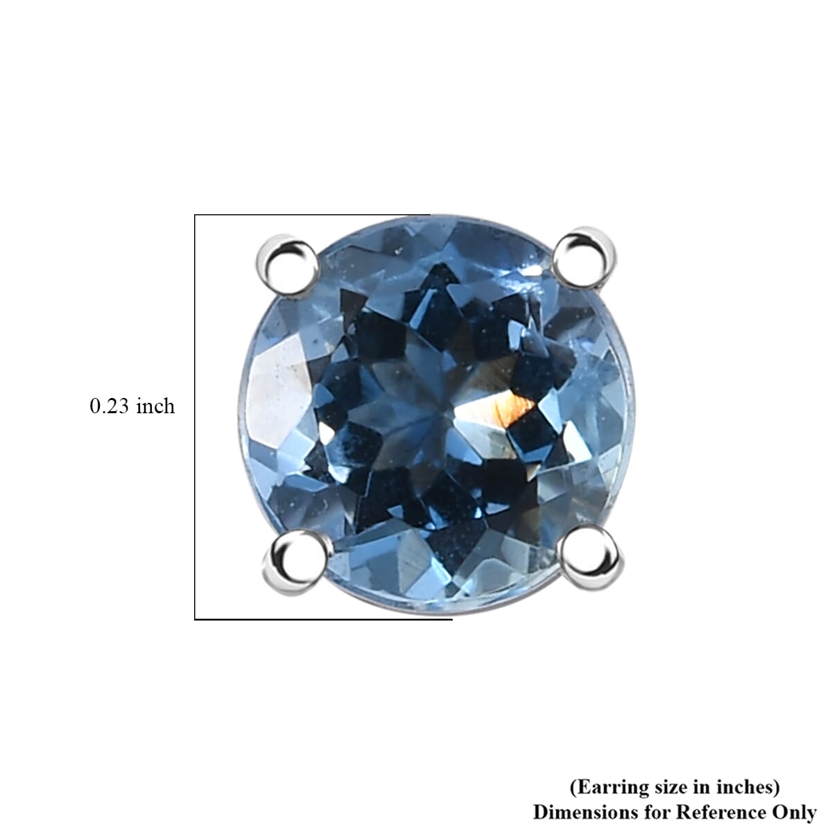 Rhapsody AAAA Santa Maria Aquamarine 1.15 ctw Solitaire Stud Earrings in 950 Platinum image number 4