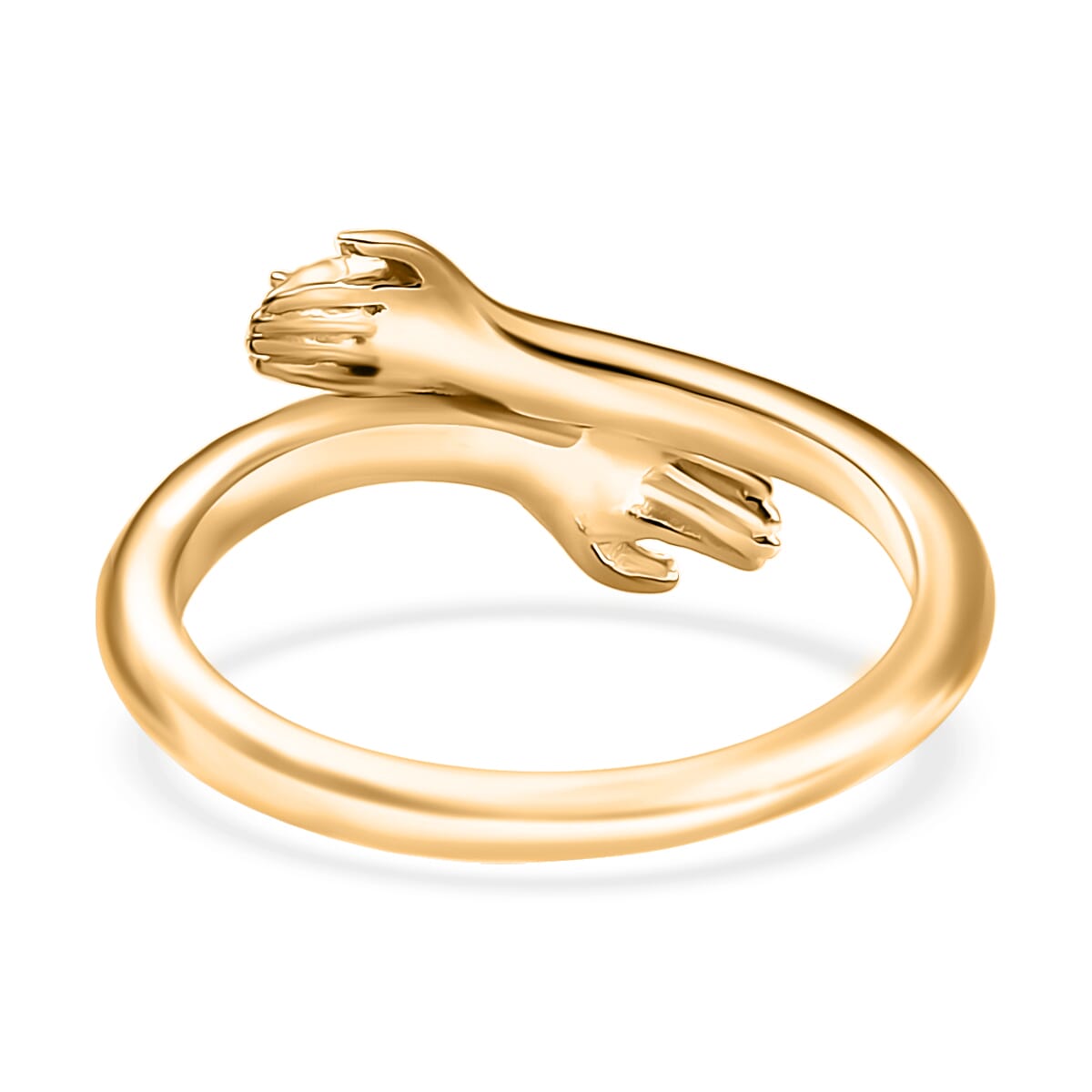 D'Joy Diamond Accent Hug Ring in 18K Vermeil Yellow Gold Over Sterling Silver (Size 6.0) image number 4