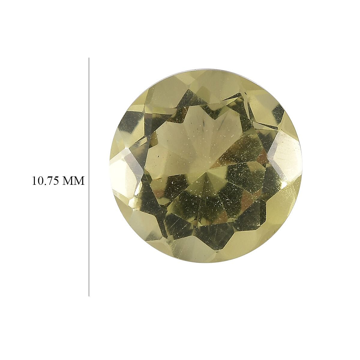 Lemon Quartz (Rnd 10.75 mm) 3.60 ctw Loose Gemstone