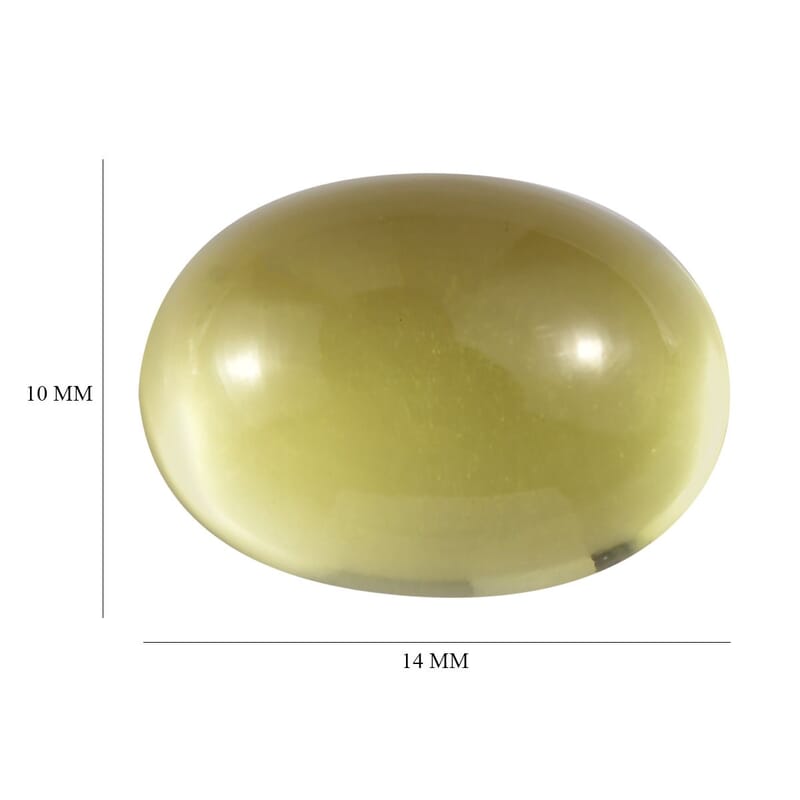 AA Green Gold Quartz (Ovl 14x10 mm) 6.25 ctw Loose Gemstone
