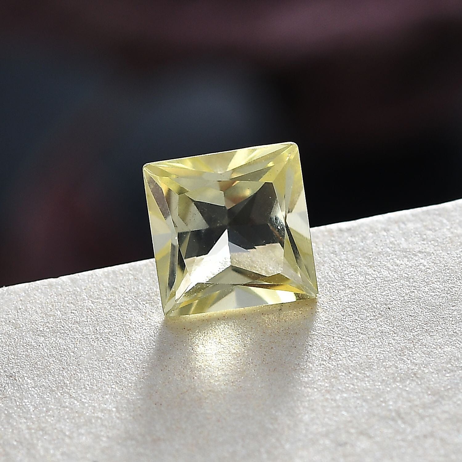 Princess Cut Green Gold Quartz (Sqr 6.25 mm) 0.95 ctw Loose Gemstone