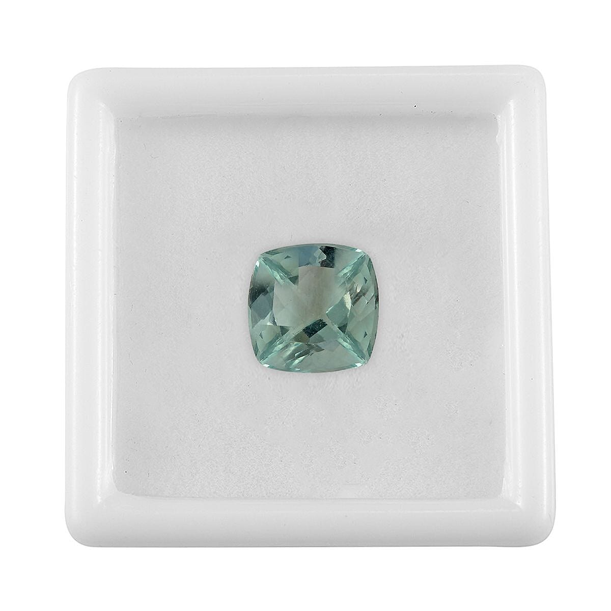 Green Fluorite (Cush 8x8 mm) 2.14 ctw Loose Gemstone