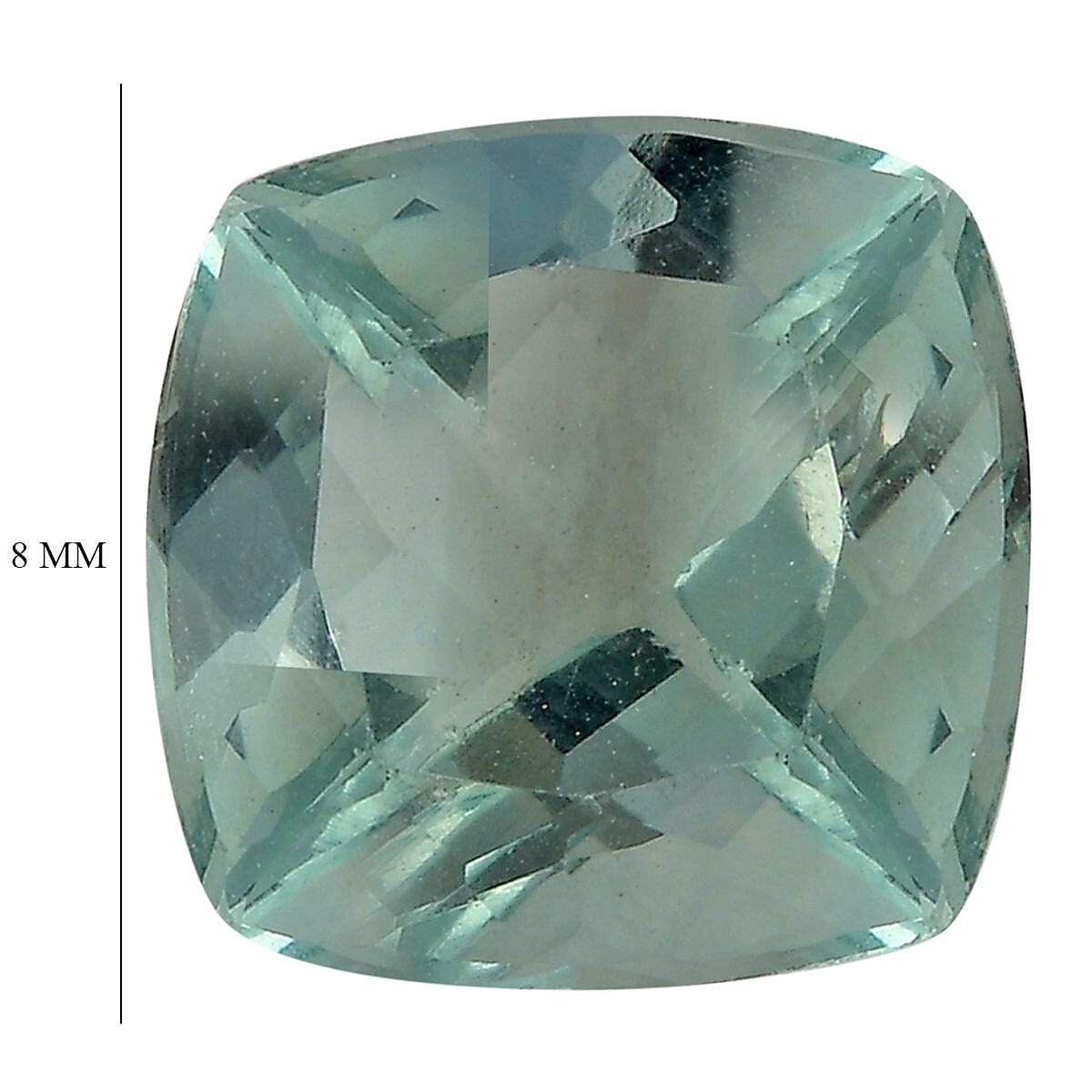 Green Fluorite (Cush 8x8 mm) 2.14 ctw Loose Gemstone