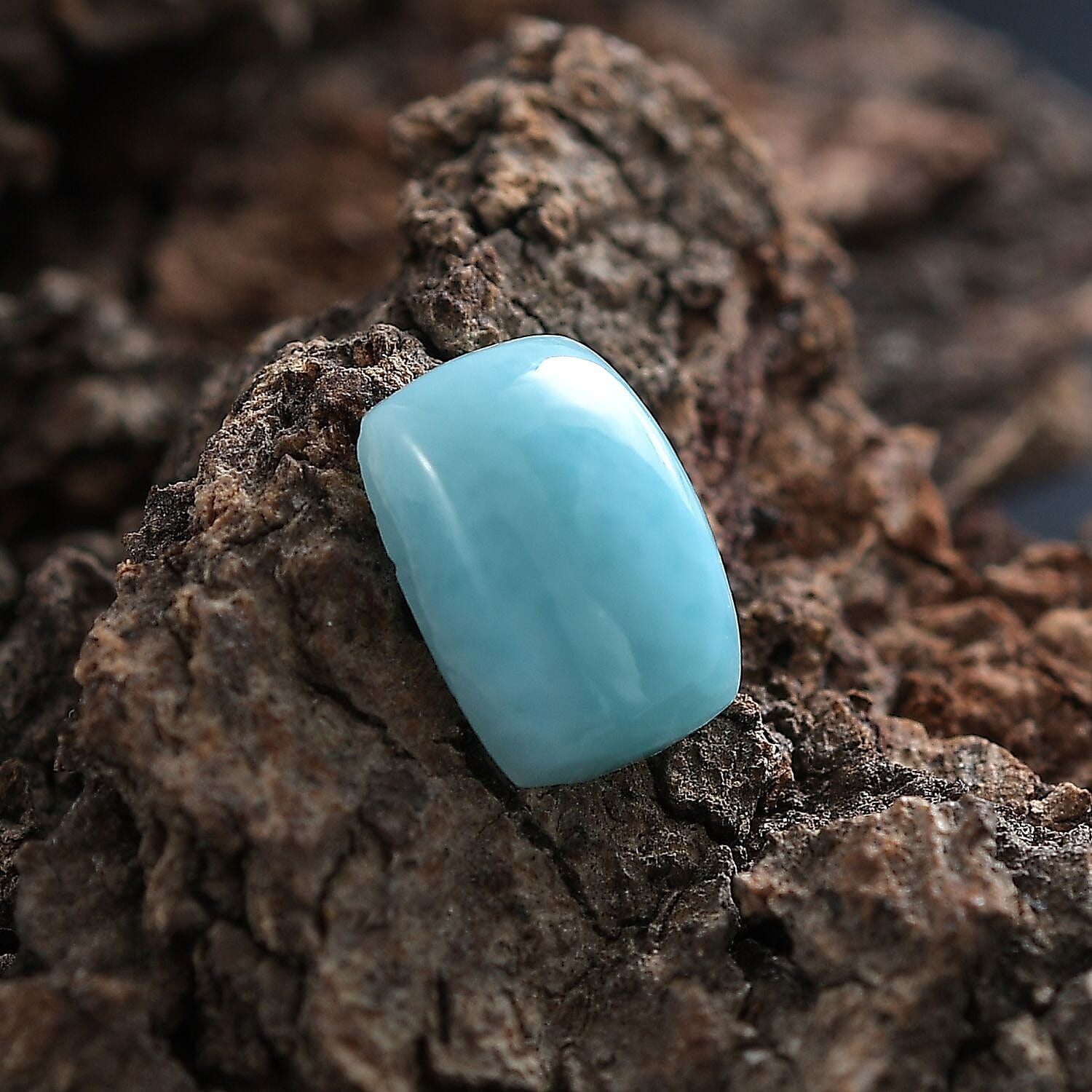 AA Larimar (Cush 7x5 mm) 0.90 ctw Loose Gemstone