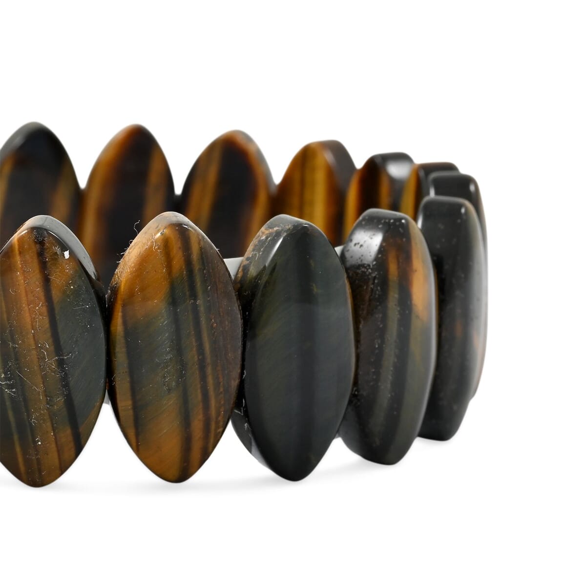 Tigers Eye 172.95 ctw Plain Fancy Stretch Bracelet image number 2