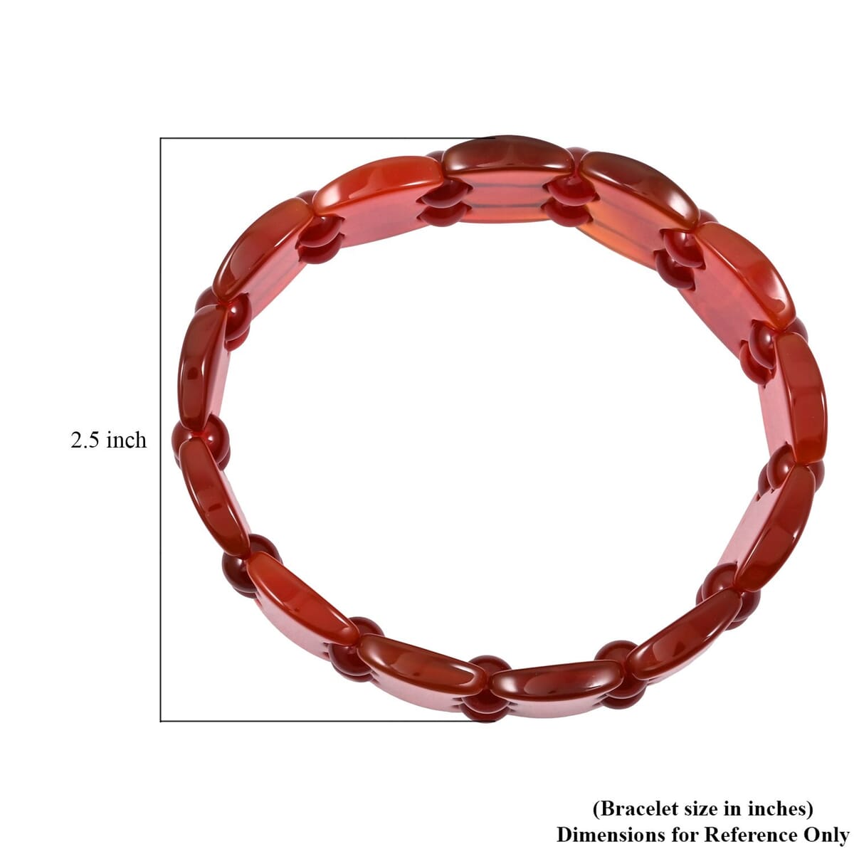 Fancy Dark Carnelian 254.10 ctw Stretch Bracelet (6-7In) image number 3