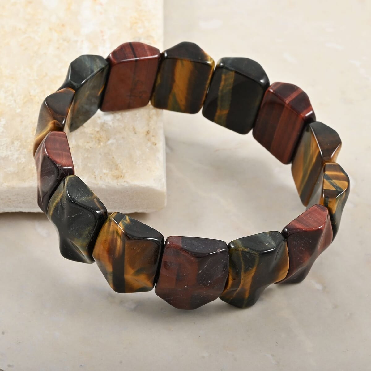 Tigers Eye 283.05 ctw Master Cut Stretch Bracelet image number 1
