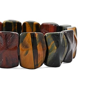 Tigers Eye 283.05 ctw Master Cut Stretch Bracelet