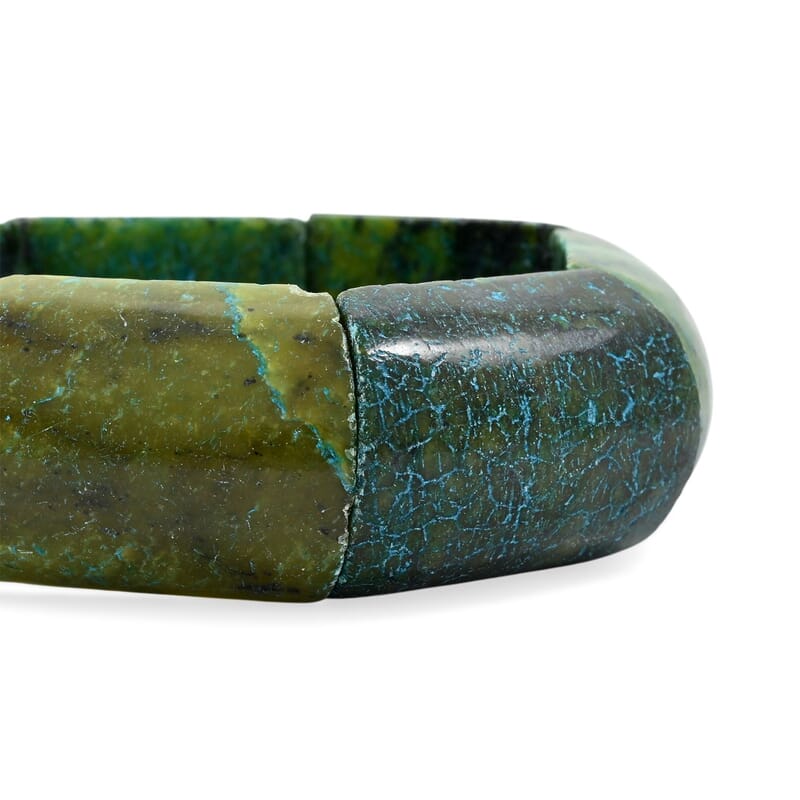 Jasper 353.05 ctw Plain Large Section Stretch Bracelet