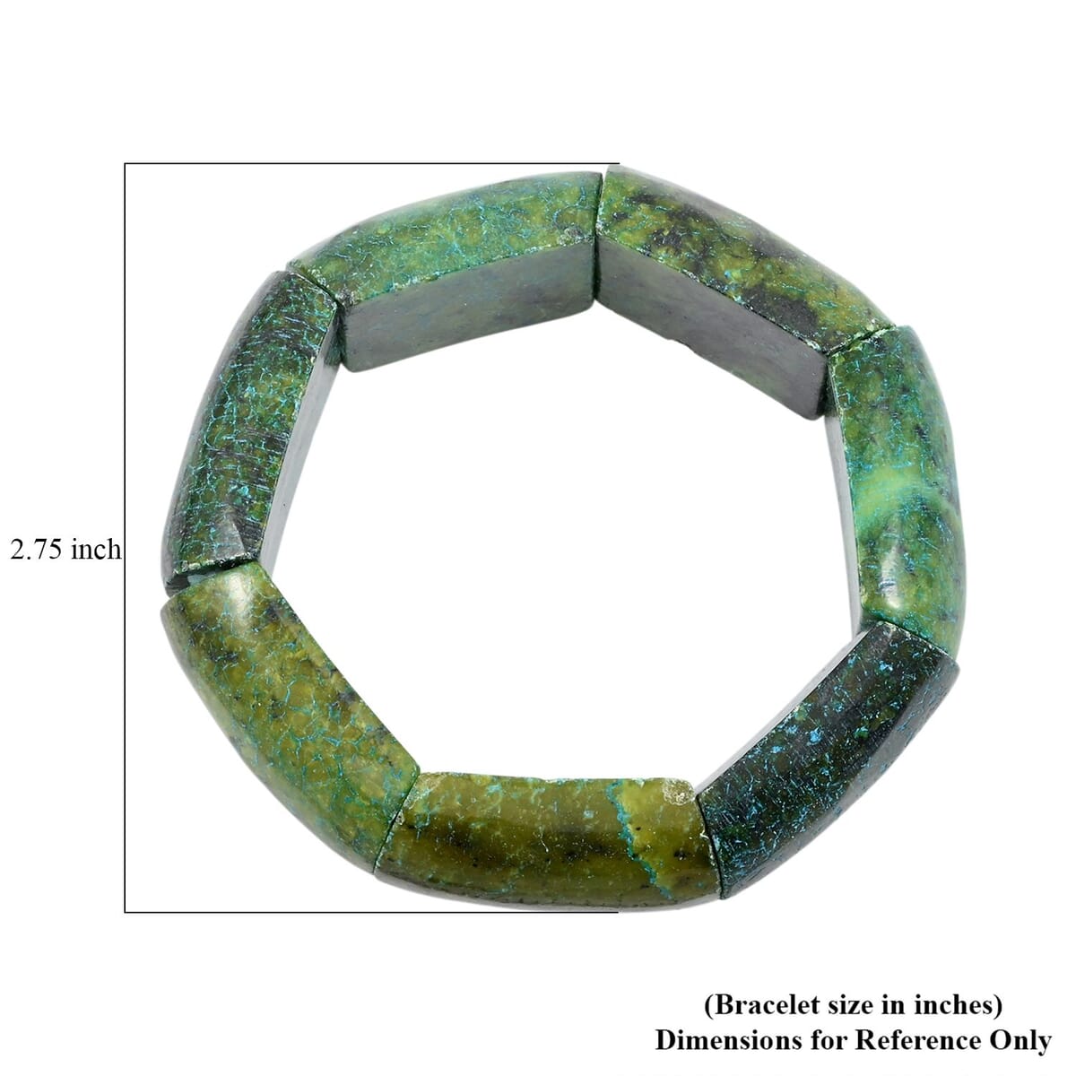 Jasper 353.05 ctw Plain Large Section Stretch Bracelet image number 3