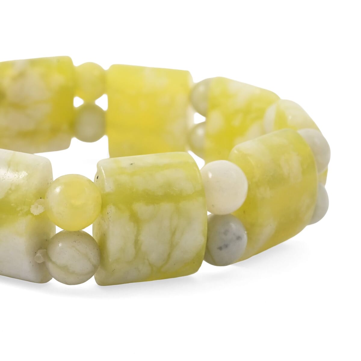 Plain Tanker Harmony Serpentine 156.15 ctw Stretch Bracelet (6-7In) image number 2