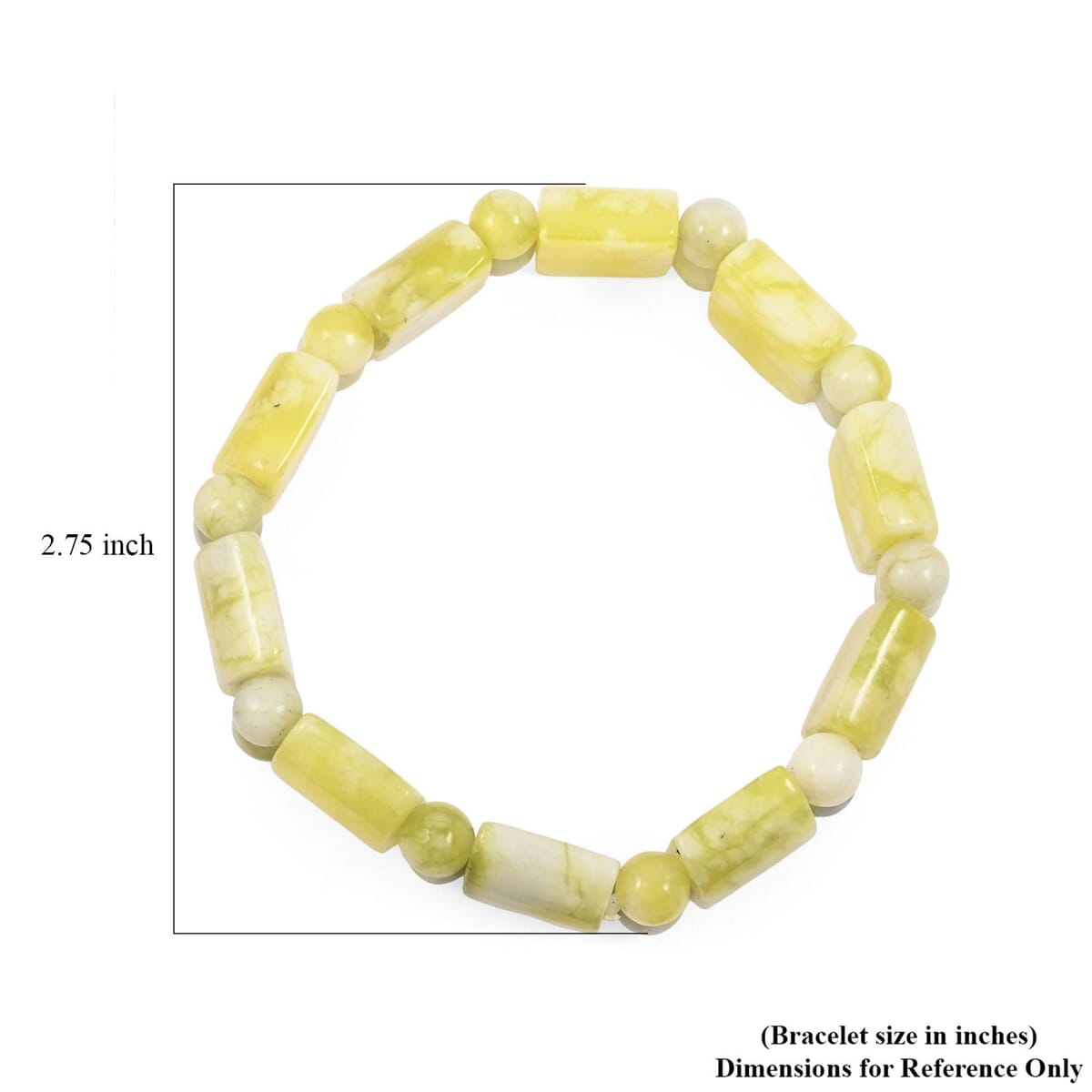 Plain Tanker Harmony Serpentine 156.15 ctw Stretch Bracelet (6-7In) image number 3