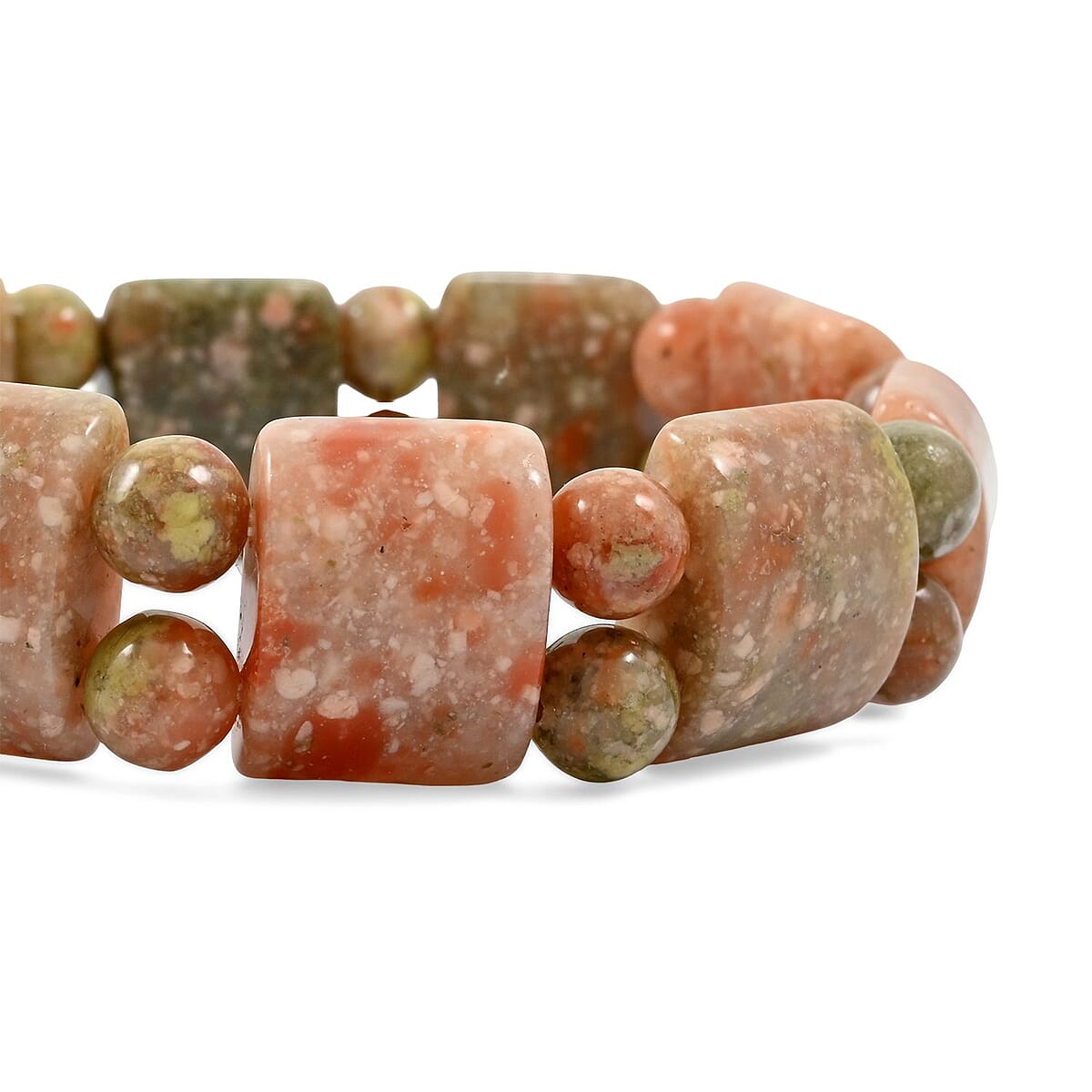 Autumn Jasper 143.90 ctw Tanker Plain Stretch Bracelet image number 2