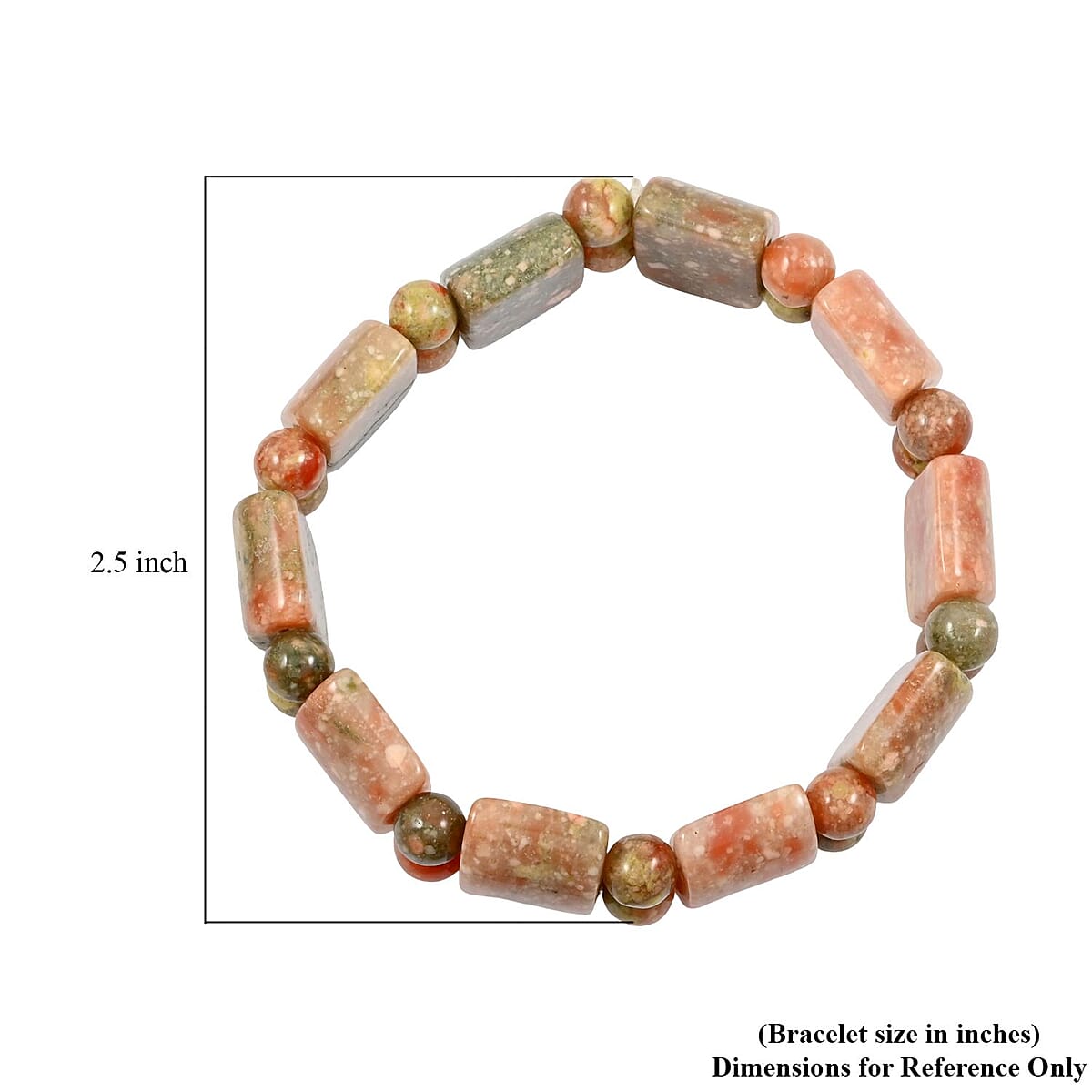 Autumn Jasper 143.90 ctw Tanker Plain Stretch Bracelet image number 3