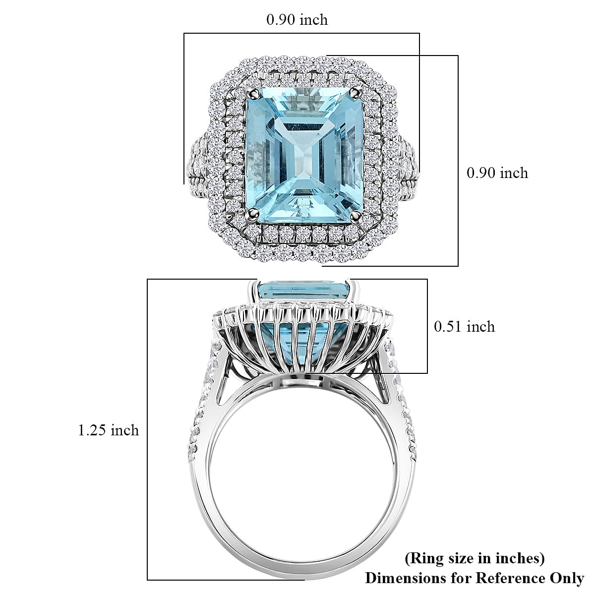 Chairman Collection Certified & Appraised Rhapsody AAAA Santa Maria Aquamarine and E-F VS Diamond 8.35 ctw Ring in 950 Platinum (Size 7.0) 13.63 Grams